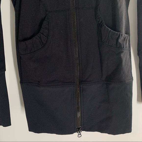 Lululemon Black Hooded Zip Up Jacket Women’s Size 4 - Picture 2 of 9